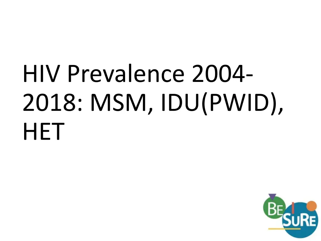 hiv prevalence 2004 2018 msm idu pwid het