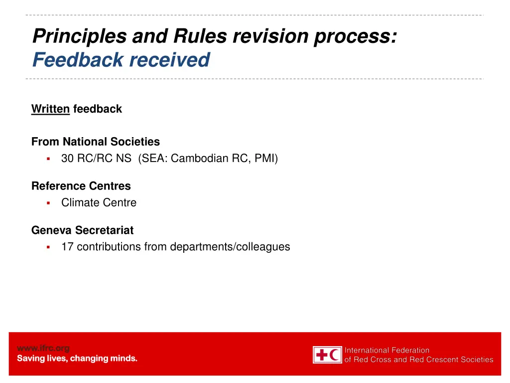 principles and rules revision process feedback