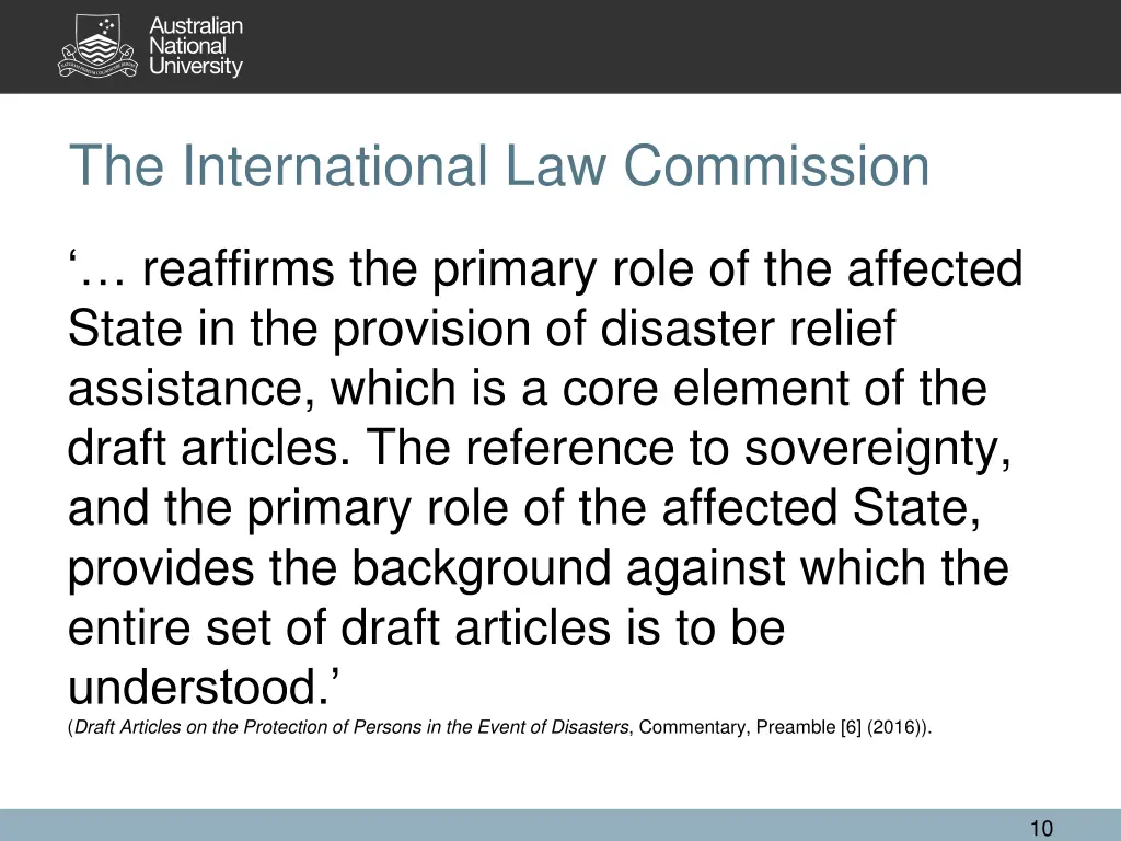 the international law commission