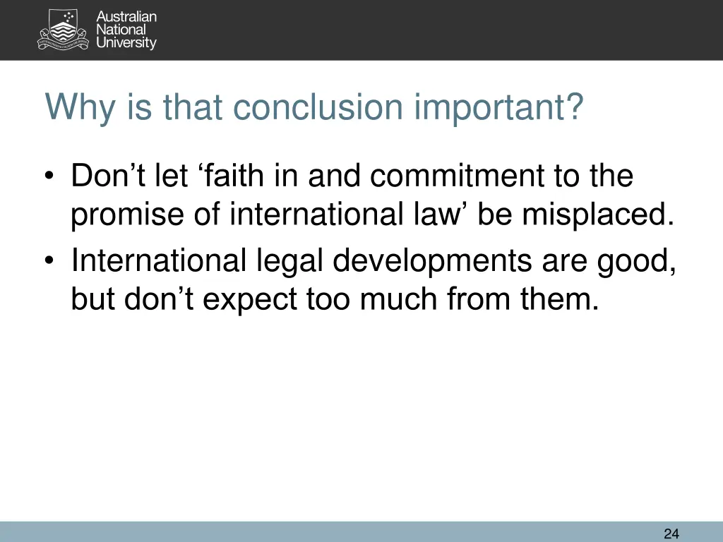 why is that conclusion important