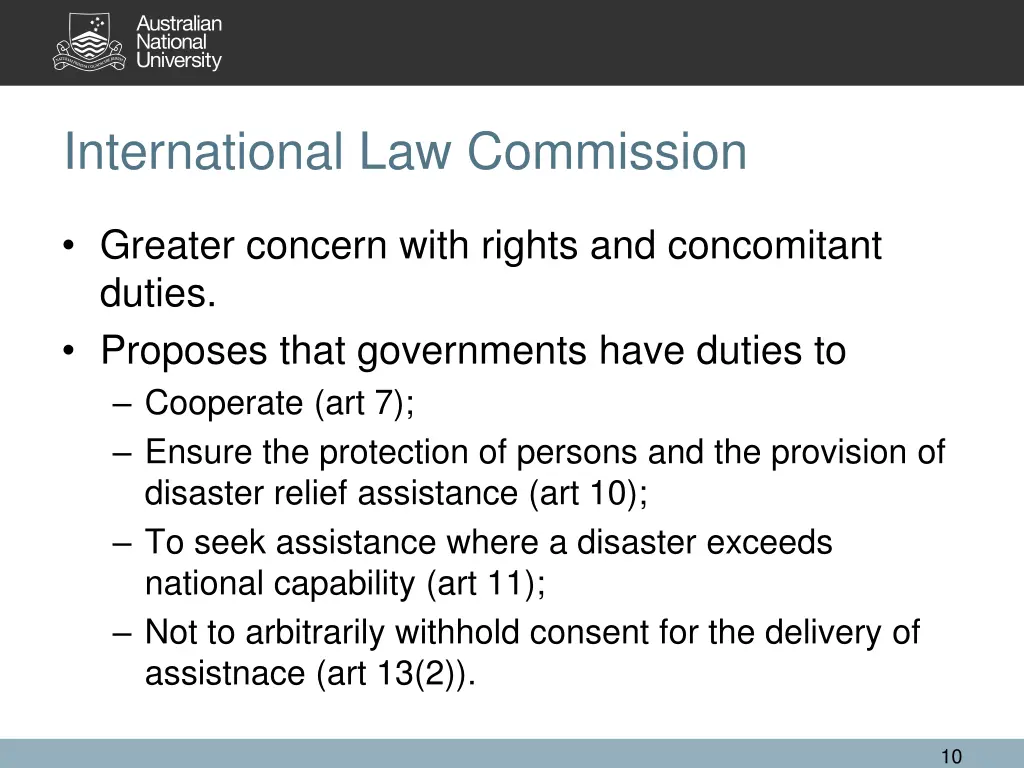 international law commission