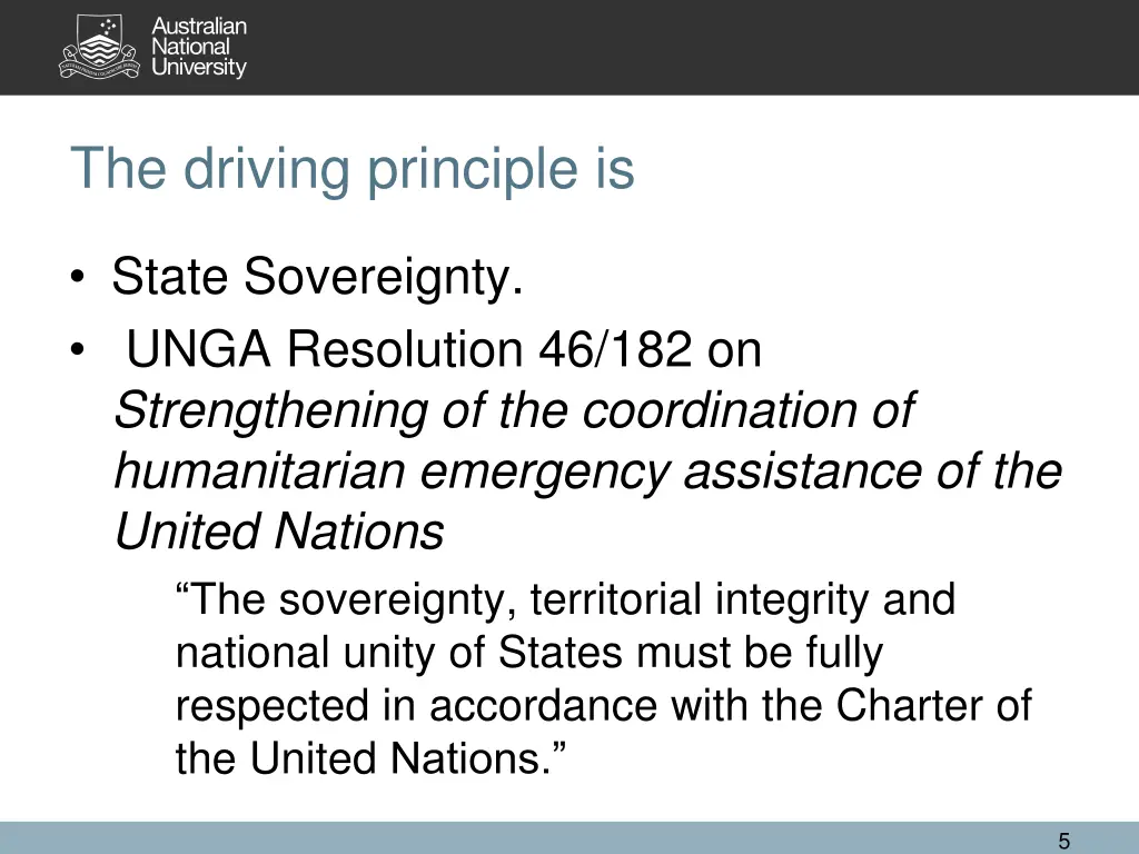 the driving principle is