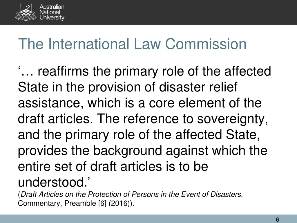 the international law commission