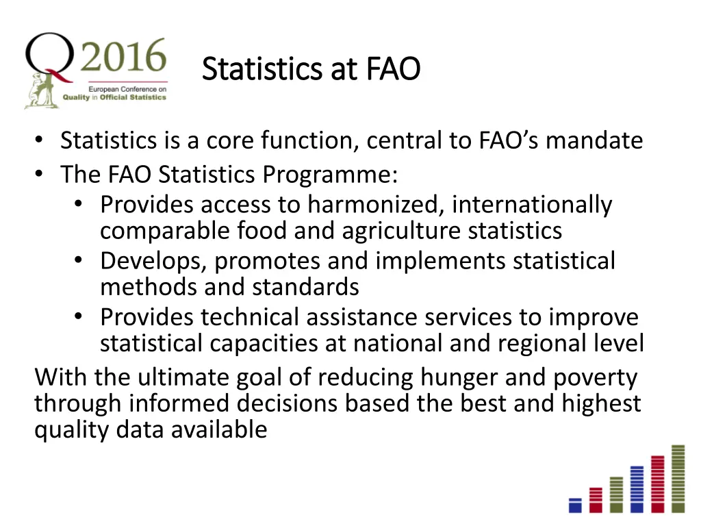statistics statistics at fao