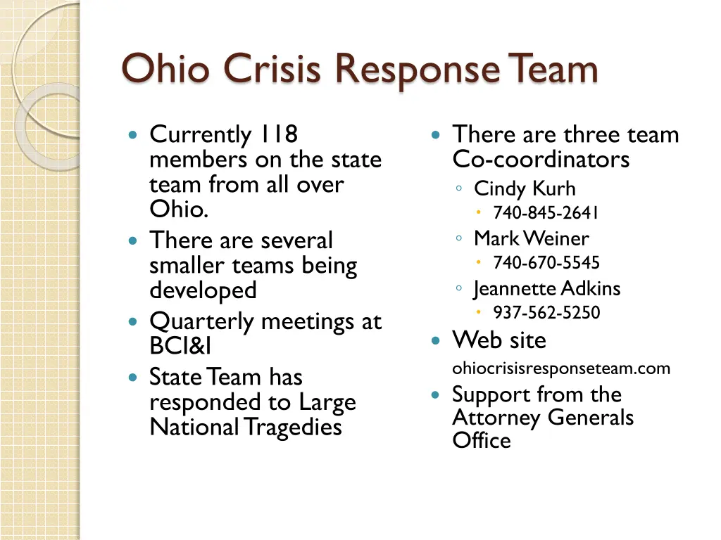 ohio crisis response team