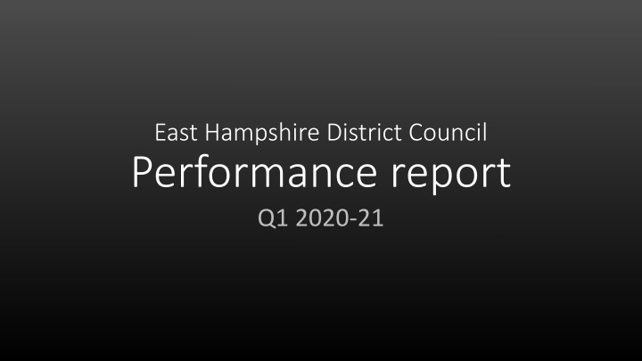 east hampshire district council performance