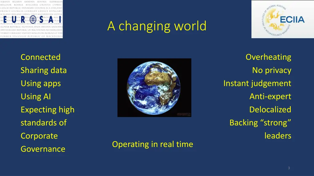 a changing world