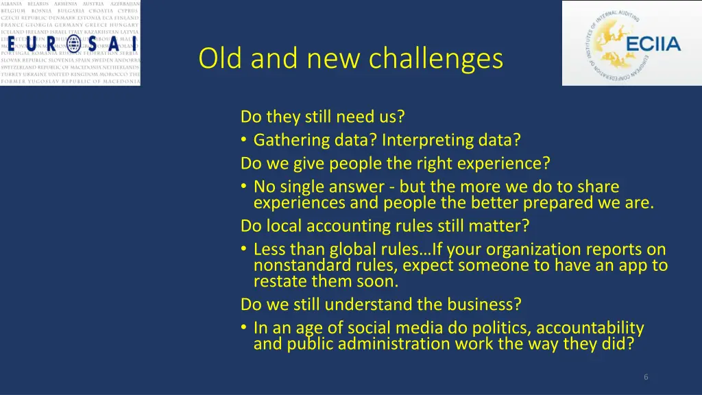old and new challenges 1
