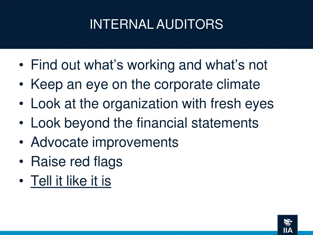 internal auditors