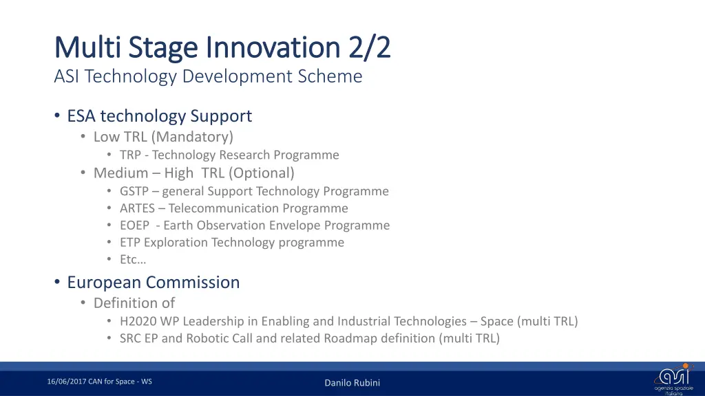 multi multi stage stage innovation asi technology 1