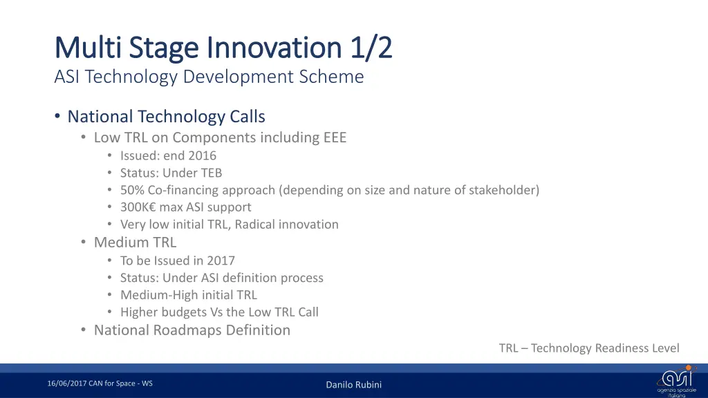 multi multi stage stage innovation asi technology
