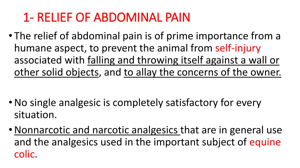 1 1 relief relief of abdominal pain of abdominal
