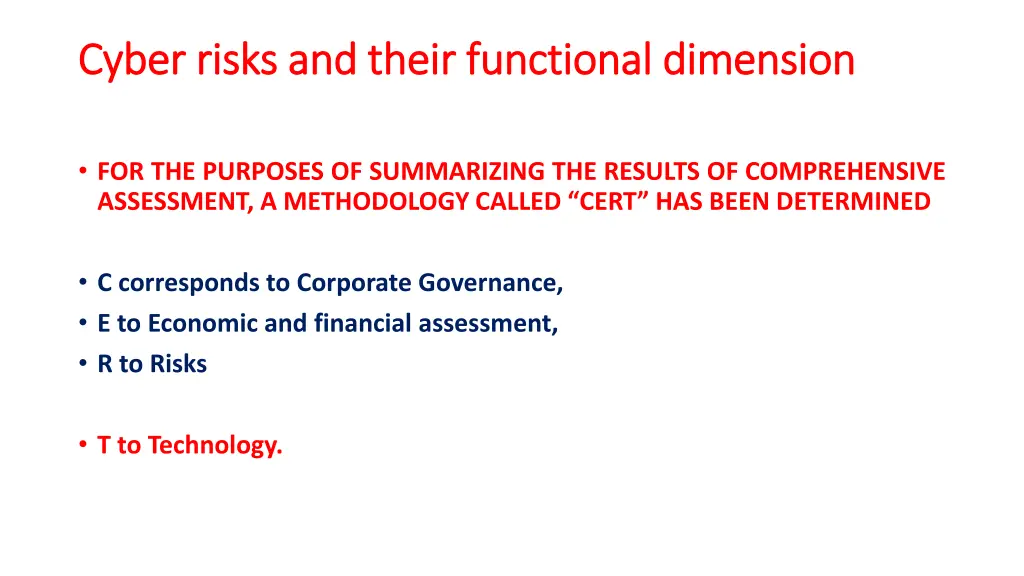 cyber risks and their functional dimension cyber 2