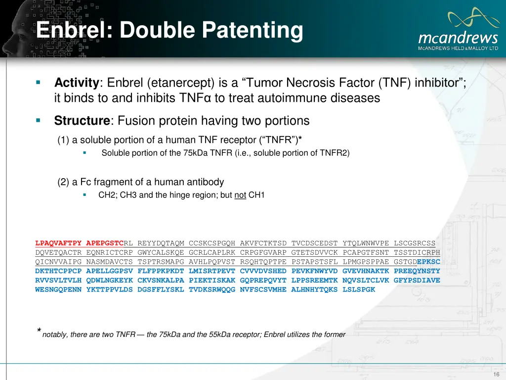 enbrel double patenting