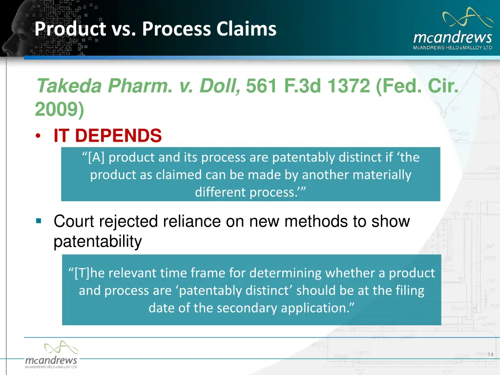 product vs process claims