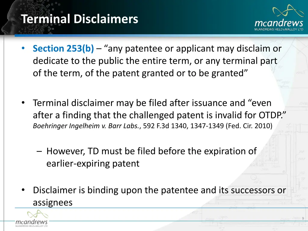terminal disclaimers