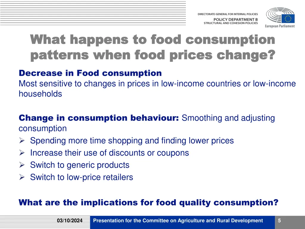 what happens to food consumption what happens