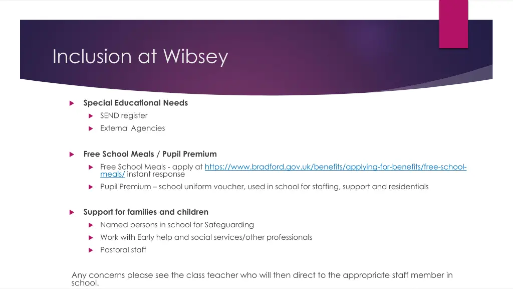 inclusion at wibsey