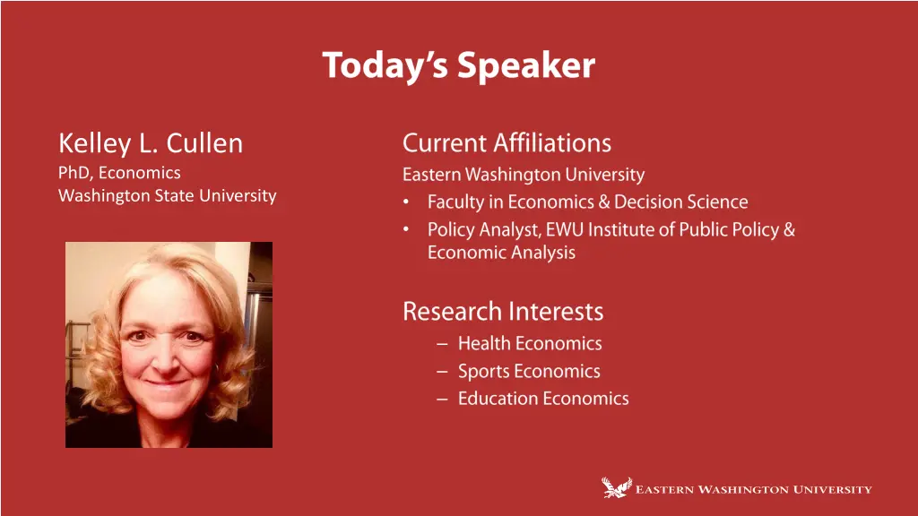 kelley l cullen phd economics washington state