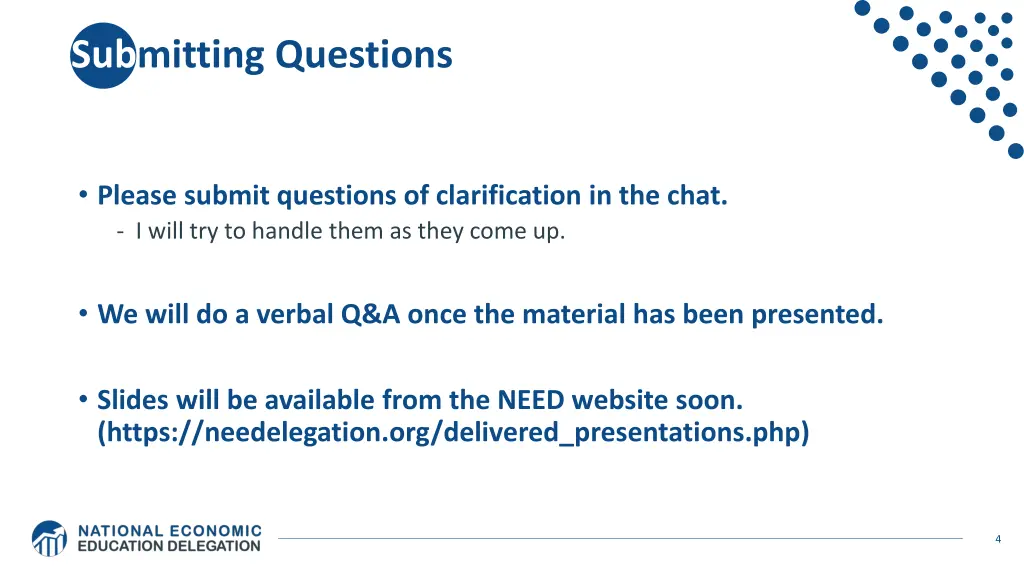 submitting questions