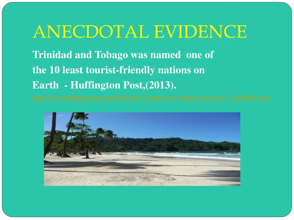 anecdotal evidence