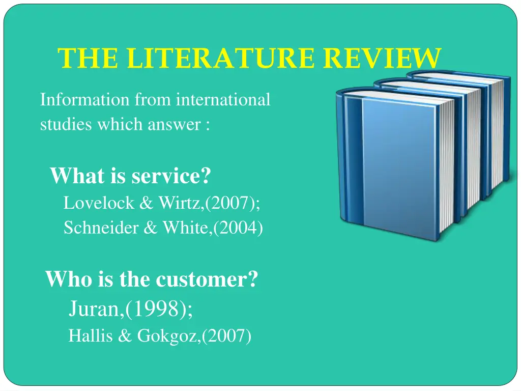 the literature review