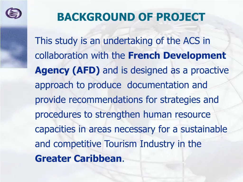background of project 1