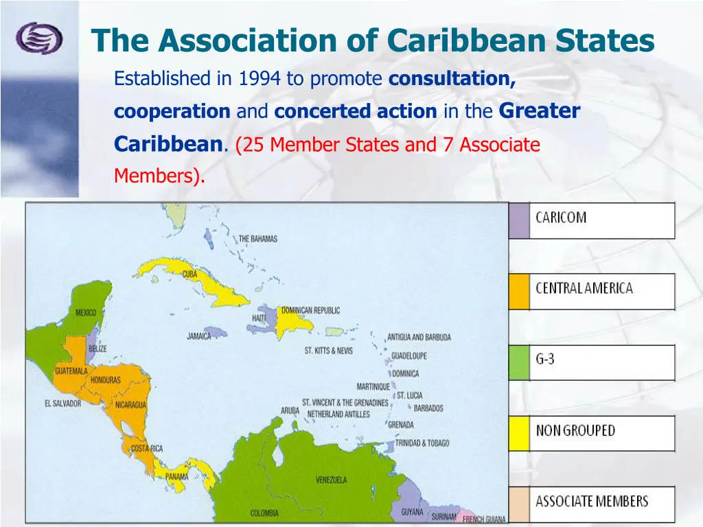 the association of caribbean states established
