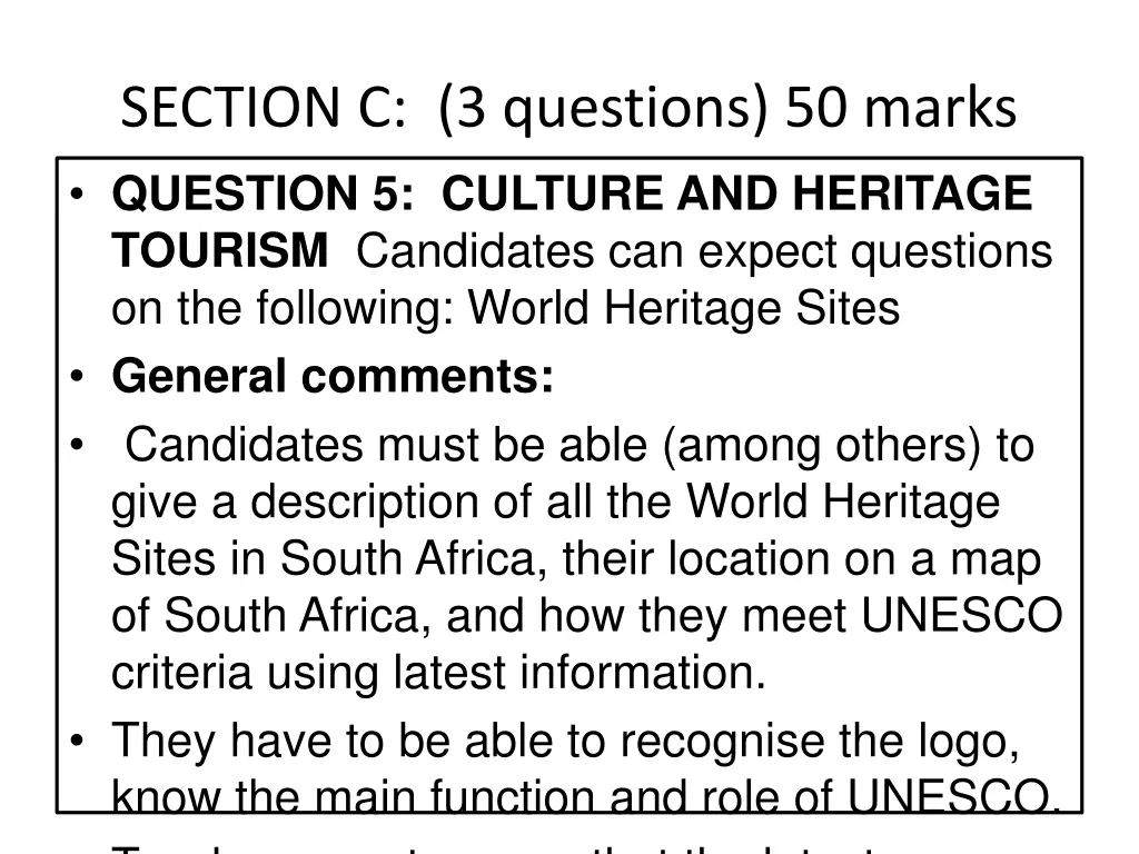 section c 3 questions 50 marks question 5 culture