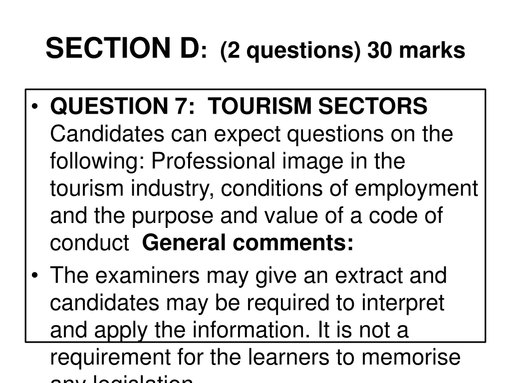 section d 2 questions 30 marks
