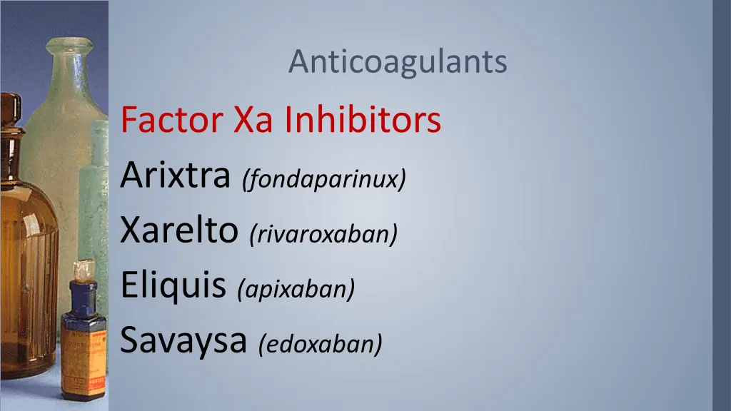 anticoagulants 19