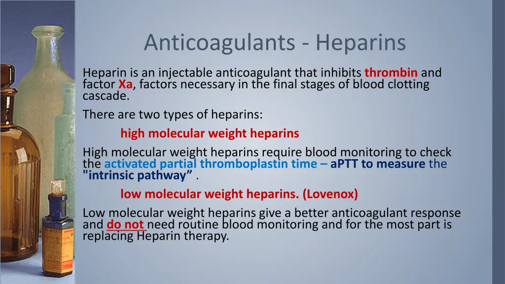 anticoagulants heparins