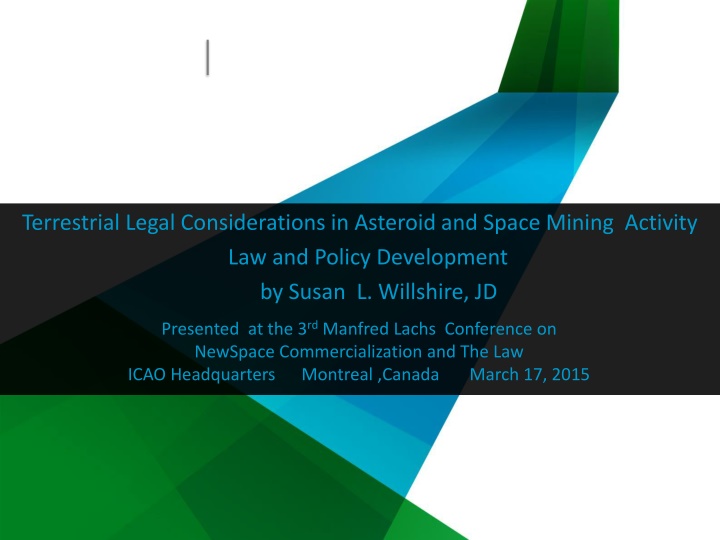 terrestrial legal considerations in asteroid
