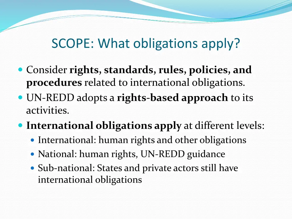 scope what obligations apply