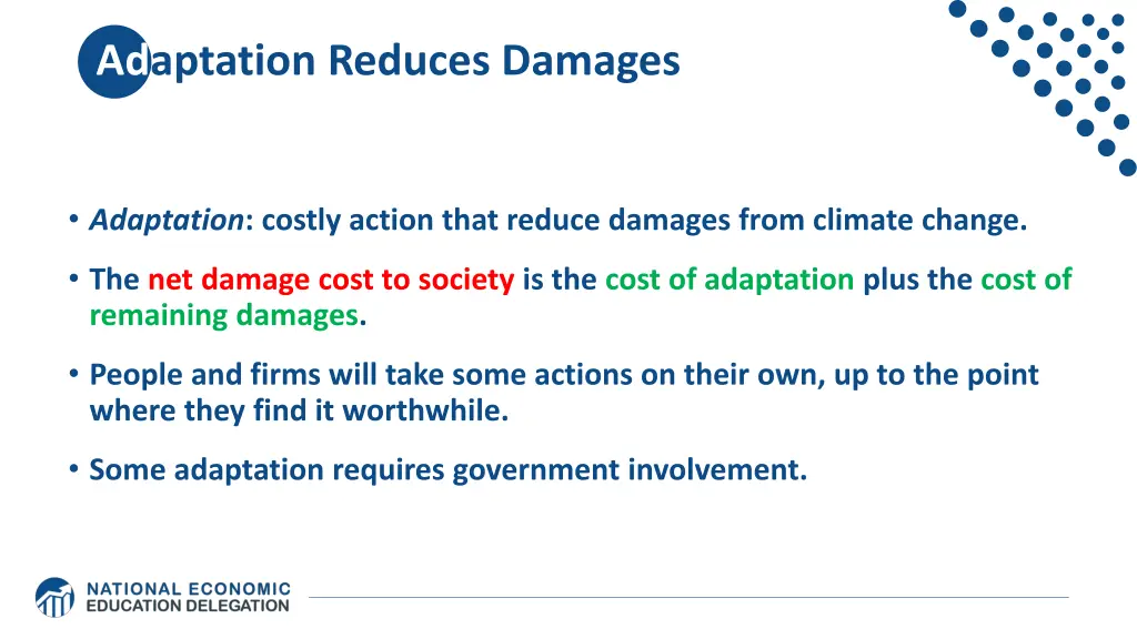 adaptation reduces damages