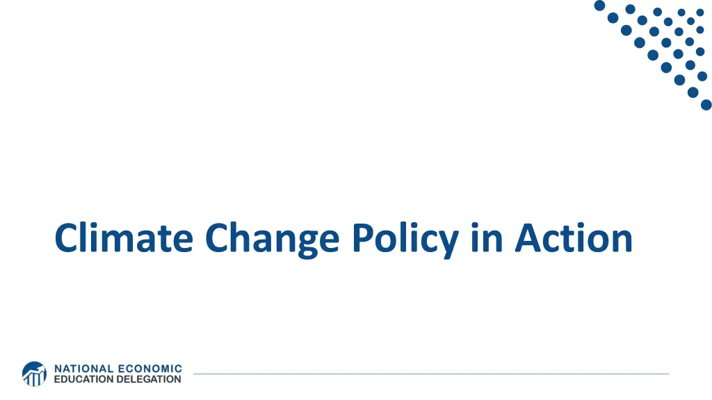 climate change policy in action
