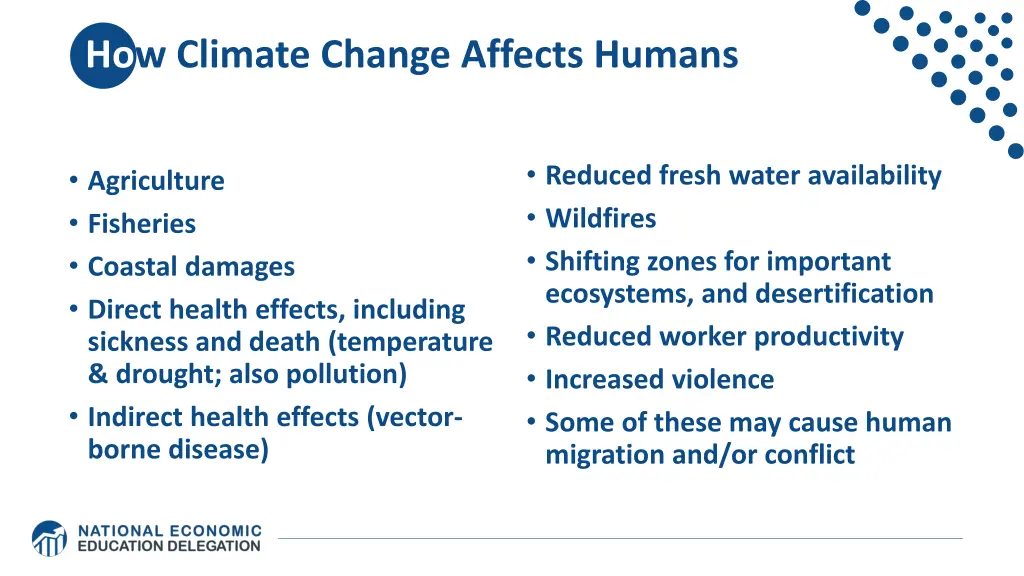 how climate change affects humans