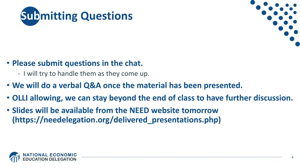 submitting questions