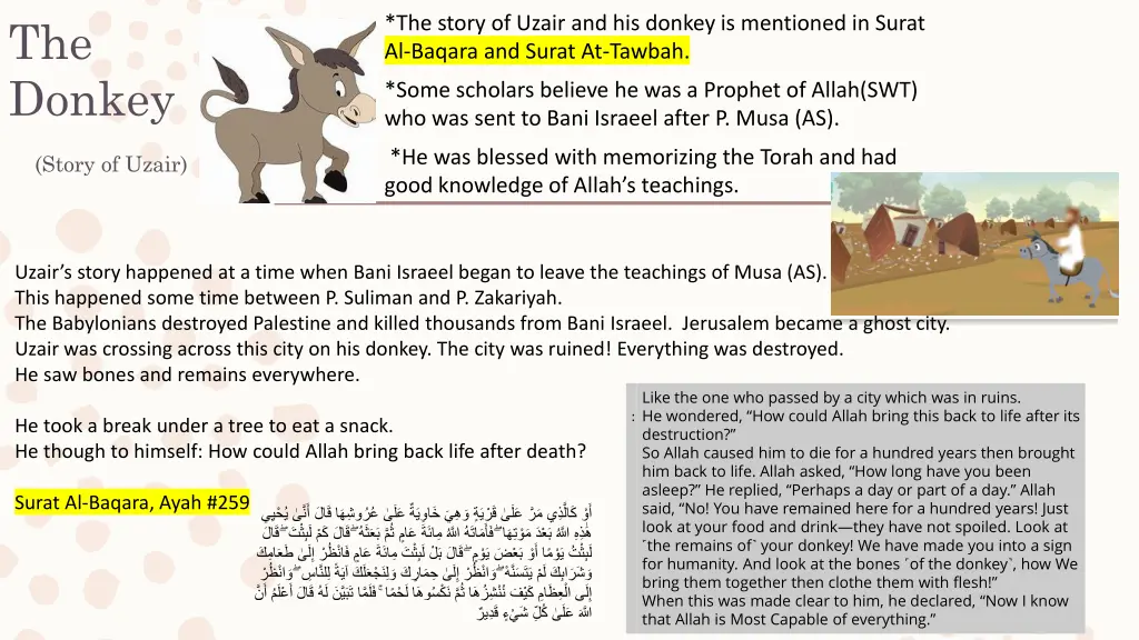 the donkey story of uzair