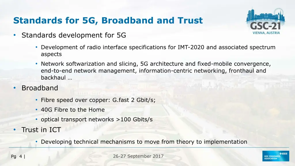 standards for 5g broadband and trust