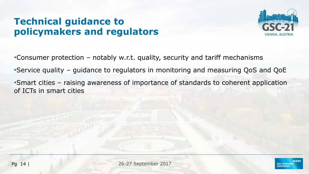 technical guidance to policymakers and regulators