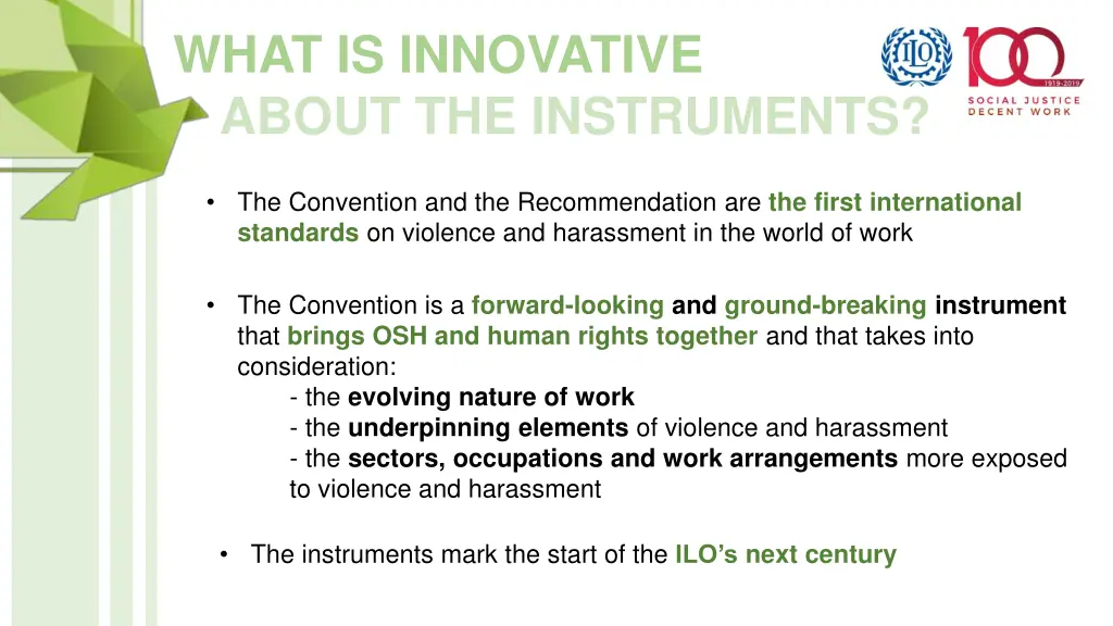 what is innovative about the instruments