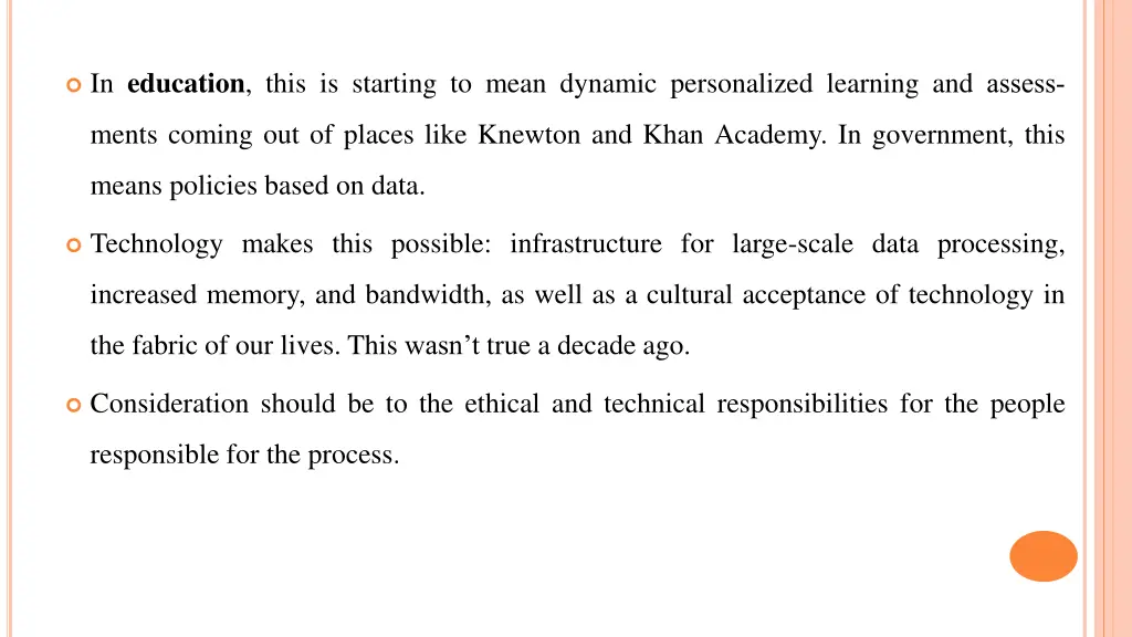 in education this is starting to mean dynamic