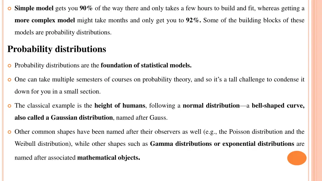 simple model gets you 90 of the way there