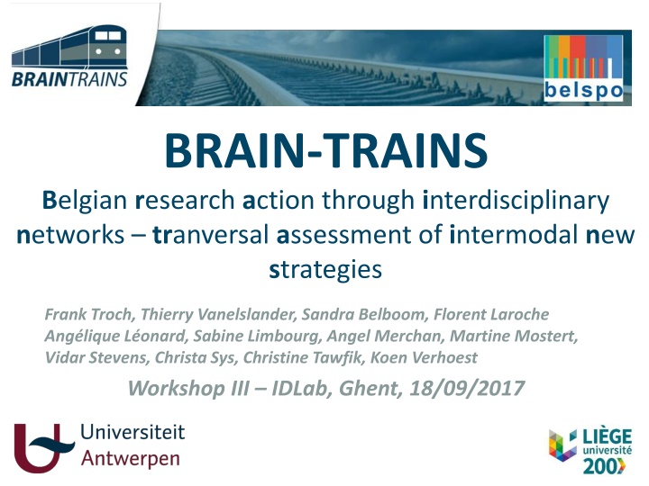 brain trains b elgian r esearch a ction through