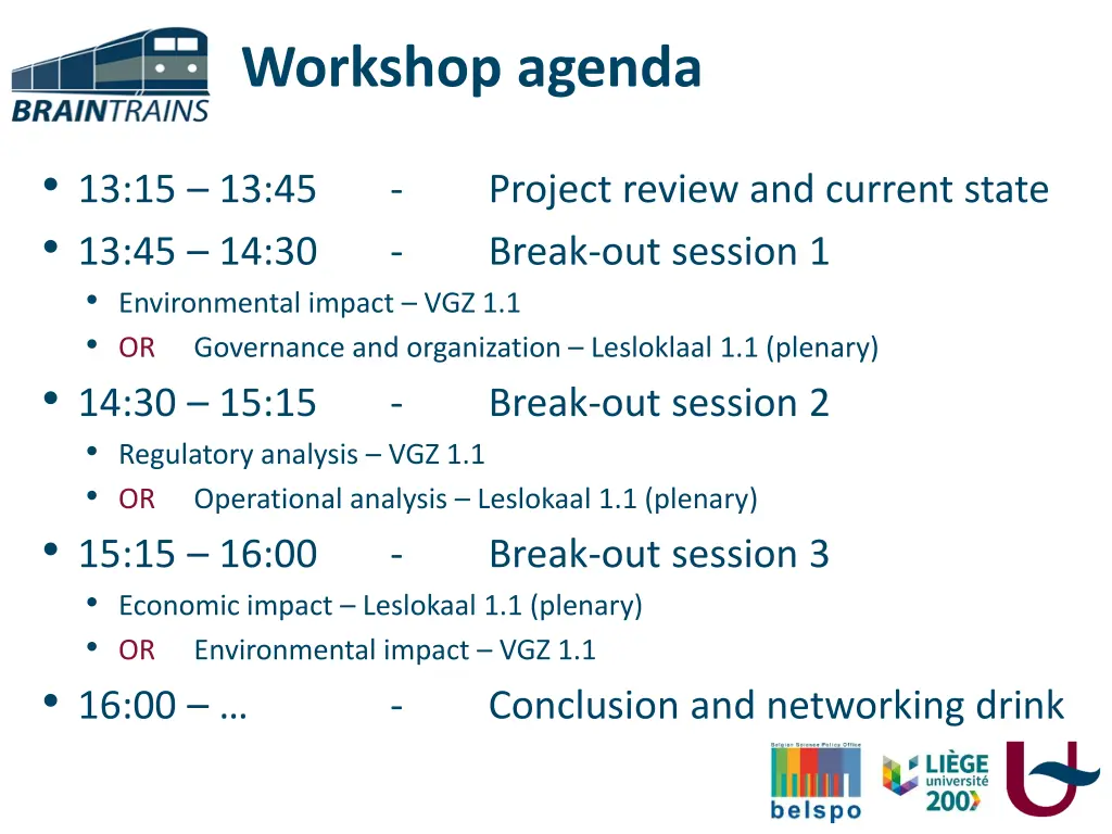 workshop agenda