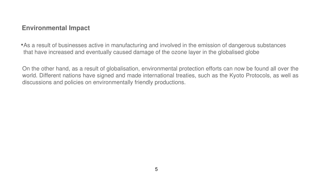 environmental impact