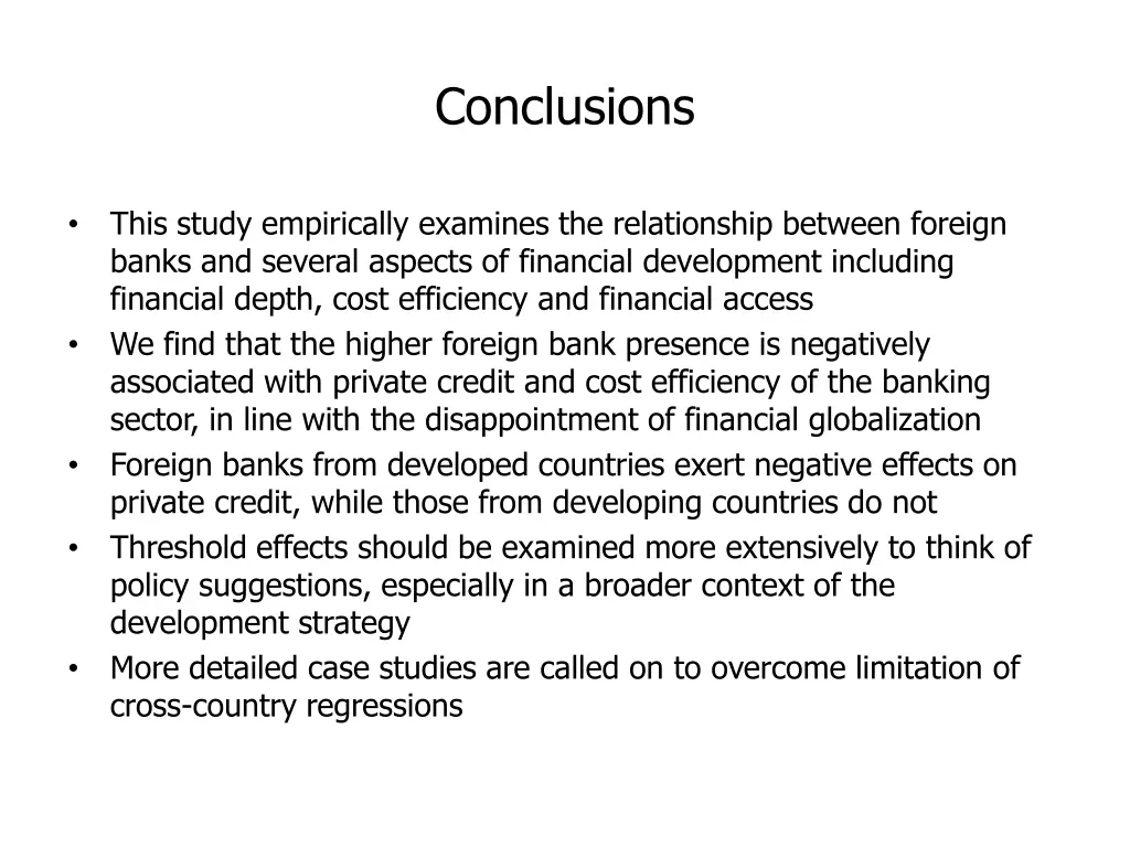 conclusions