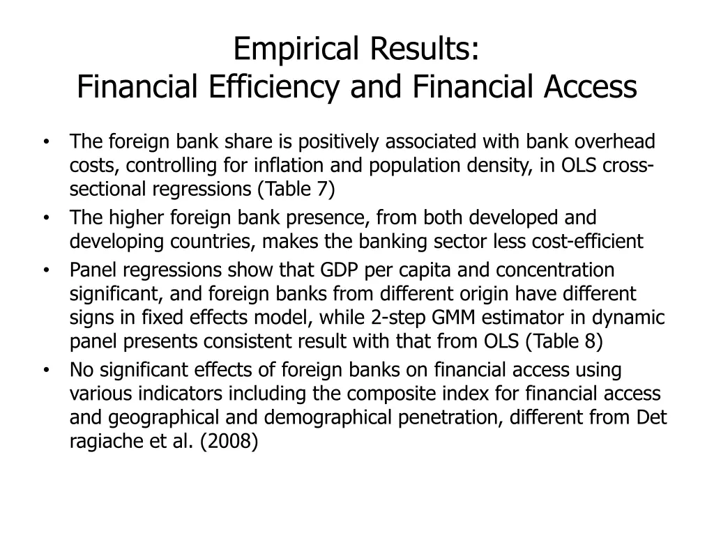 empirical results 1