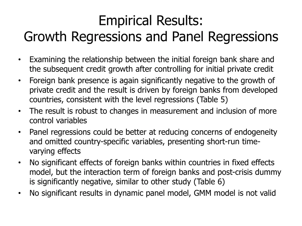 empirical results